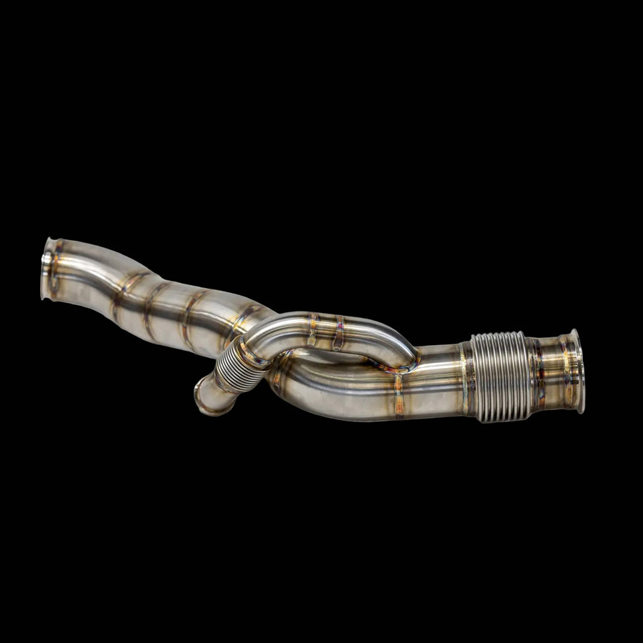 Vinny Fab FD3S RX-7 4-Inch Downpipe | Stainless
