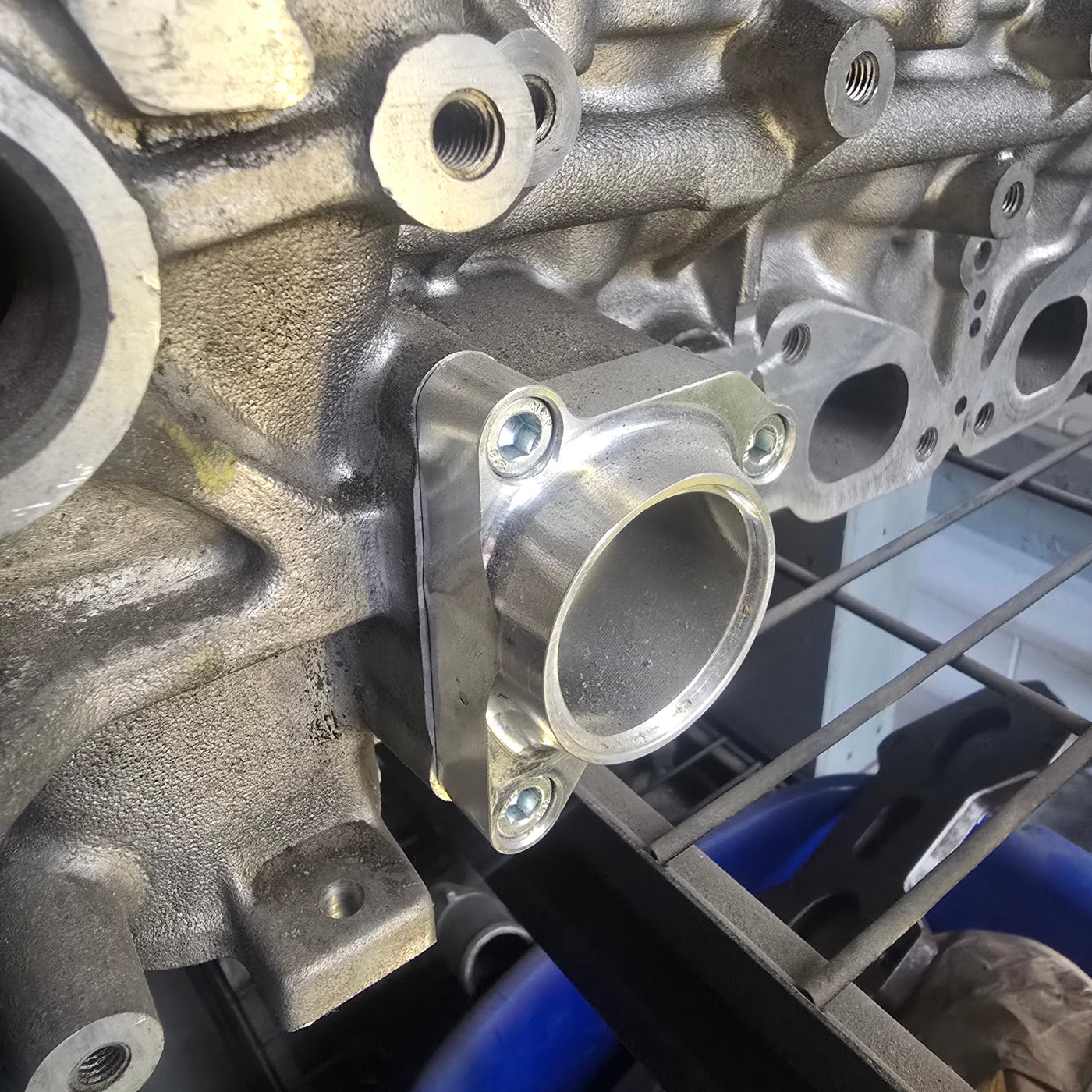 SR20 Billet Radiator Water Neck Flange - Aluminum