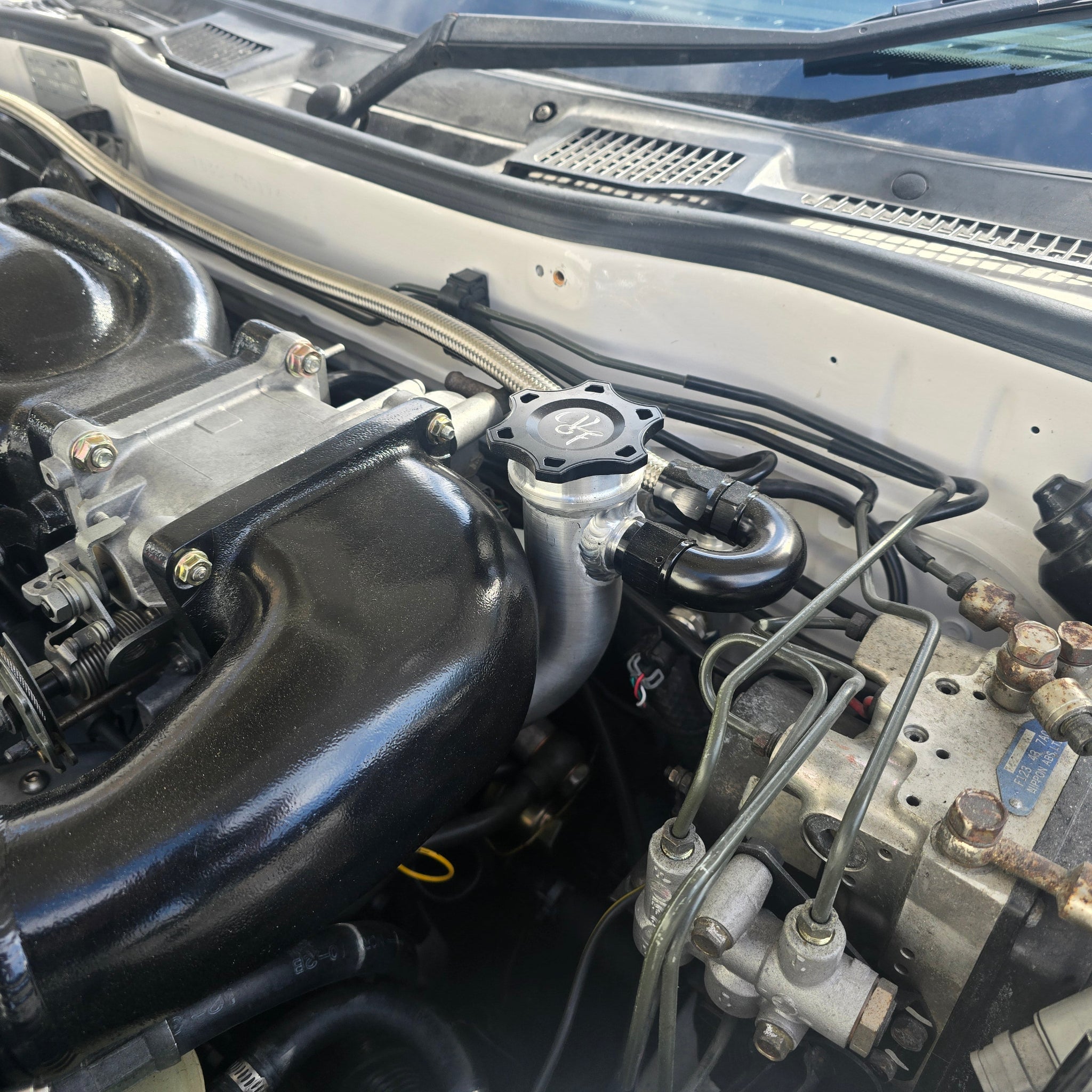 Mazda FD3S Baffled Oil Filler Neck - Aluminium