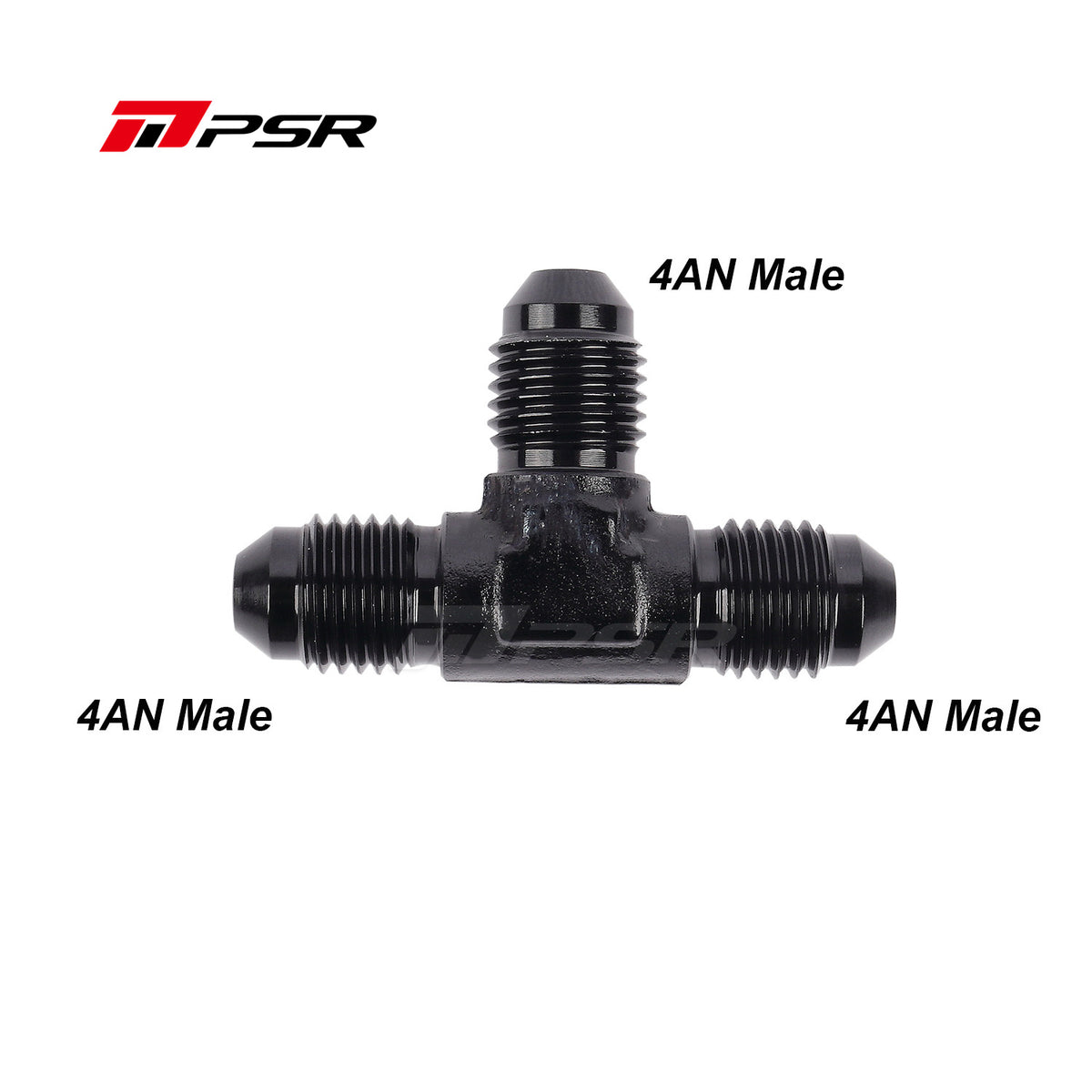PSR 4AN Male Flare Tee Fitting Union Adapter Aluminum Black
