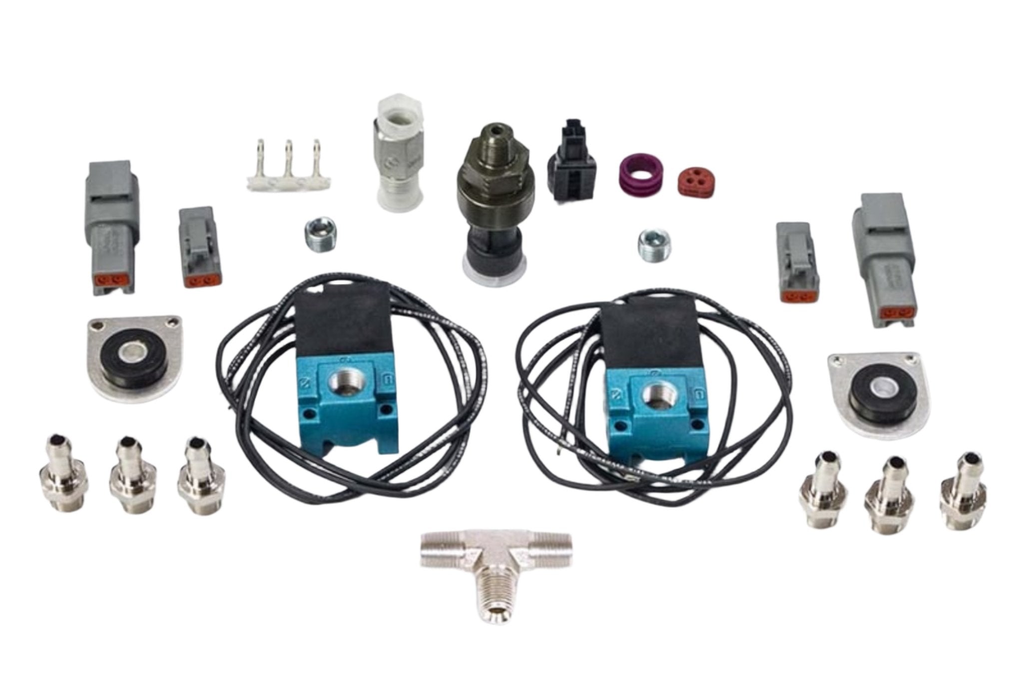 Haltech CO2 Boost Control Dual Solenoid & Pressure Sensor Kit Thread: 1/8 NPT