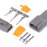 Plug and Pins Only - Matching Set of Deutsch DTM-3 Connectors (7.5 Amp)