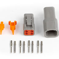 Plug and Pins Only - Matching Set of Deutsch DTM-4 Connectors (7.5 Amp)