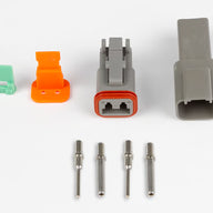 Plug and Pins Only - Matching Set of Deutsch DT-2 Connectors (DT06-2S + DT04-2P) - (13 Amp)