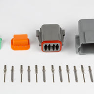 Plug and Pins Only - Matching Set of Deutsch DT-8 Connectors (DT06-8S + DT04-8P) - (13 Amp)