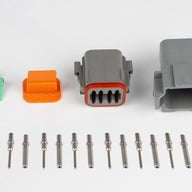 Plug and Pins Only - Matching Set of Deutsch DT-8 Connectors (DT06-8S + DT04-8P) - (13 Amp)