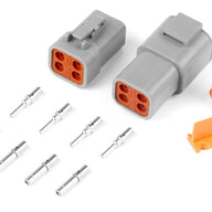 Plug and Pins Only - Matching Set of Deutsch DTP-4 Connectors (25 Amp)