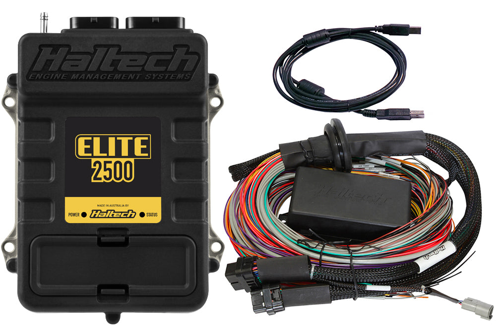 Haltech ELITE 2500 + Premium Universal Wire-in Harness Kit Length: 2.5m (8')