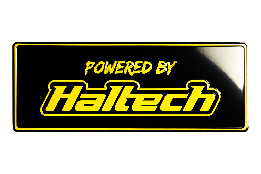 Powered By Haltech Vanity Plate Length: 380mm x 140mm