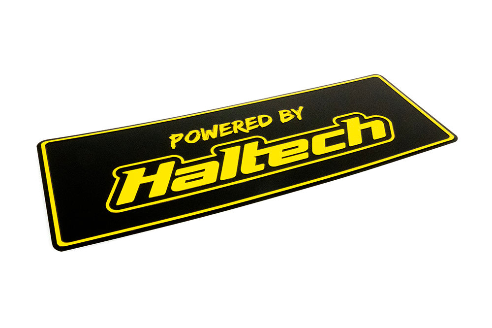Powered By Haltech Vanity Plate Length: 380mm x 140mm