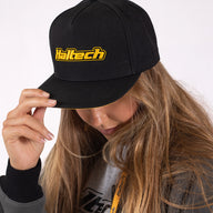 Haltech Snapback Cap Black with Yellow Logo Size: One size fits all