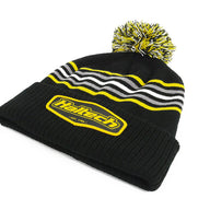 Haltech Stripe beanie with pom pom Size: One size fits all.