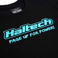 Haltech "Classic" T-Shirt Black with Blue Logo Size: L