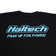Haltech "Classic" T-Shirt Black with Blue Logo Size: L