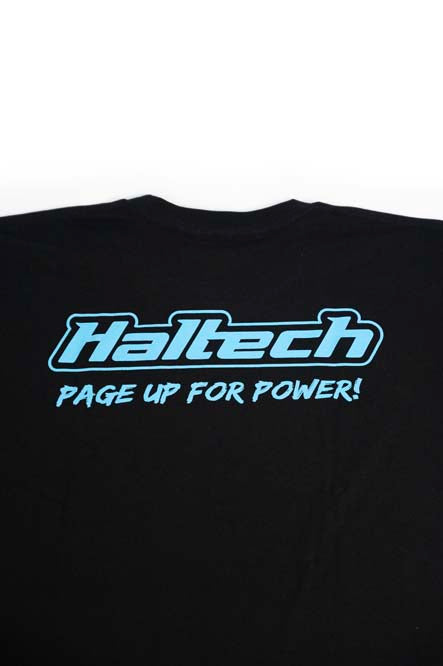 Haltech "Classic" T-Shirt Black with Blue Logo Size: S