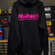 Haltech "Classic" Hoodie Black with Pink Logo Size: 4XL