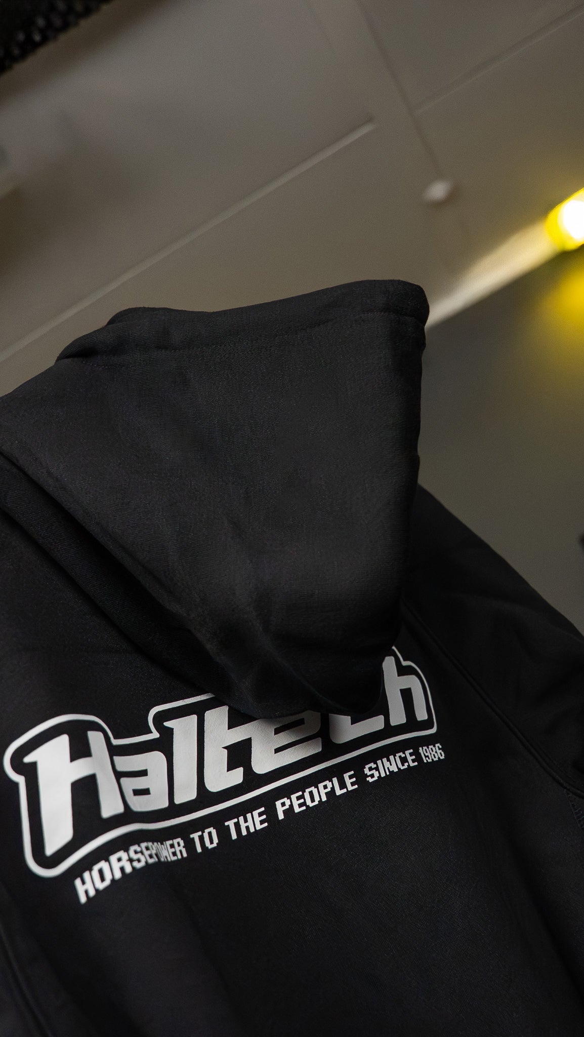 Haltech "Classic" Hoodie Black with White Logo Size: 2XL