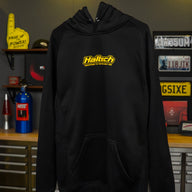 Haltech "Classic" Hoodie Black with Yellow Logo Size: Medium