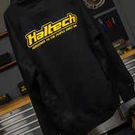 Haltech "Classic" Hoodie Black with Yellow Logo Size: XS