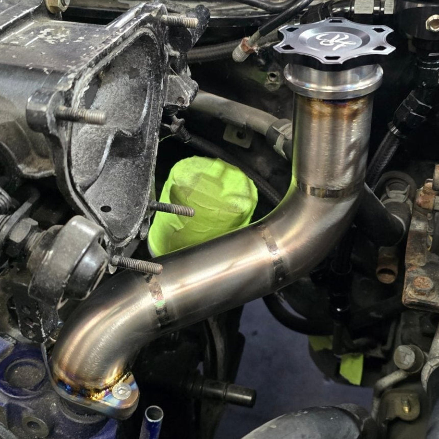 Mazda FD3S Baffled Oil Filler Neck - Aluminium