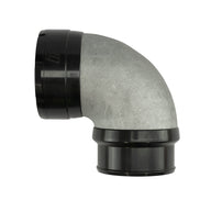 LockSleeve Turbo Adapter Compressor Outlet 2.50" to 90 Elbow Hose Barb 2.50"