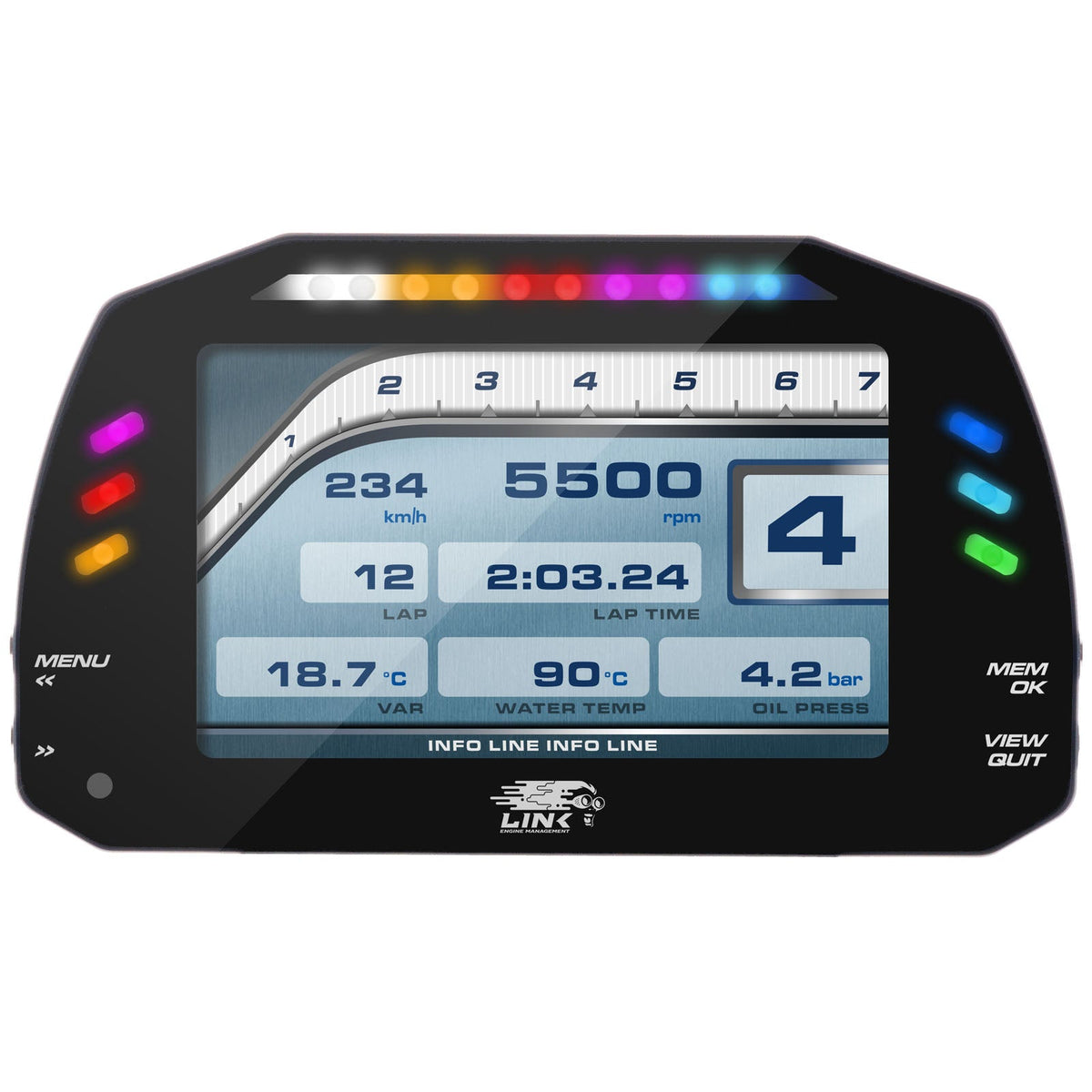 AIM MXS 5" Dash - LinkECU Strada Race Edition