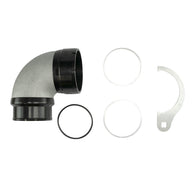 LockSleeve Turbo Adapter Compressor Outlet 2.50" to 90 Elbow Hose Barb 2.50"