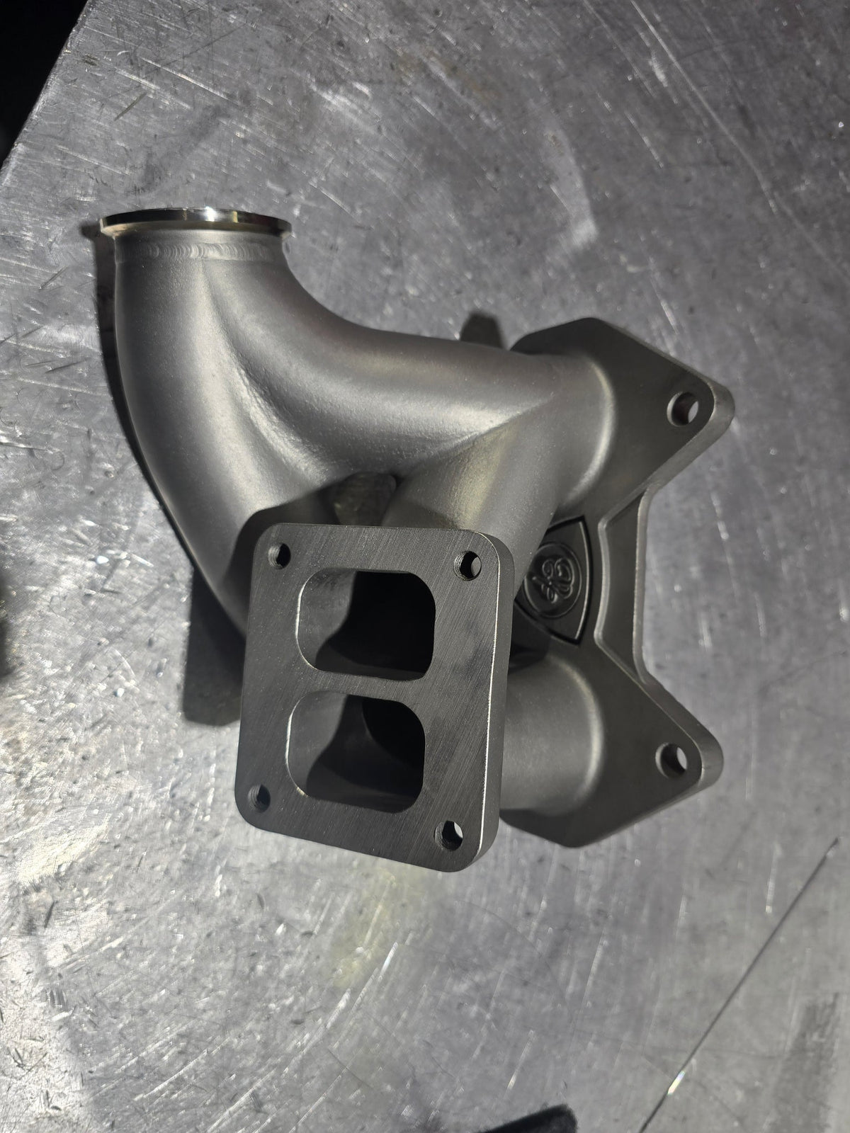 FC3S RX-7 T4 Twin Scroll Turbo Manifold - Single Wastegate, photo 8