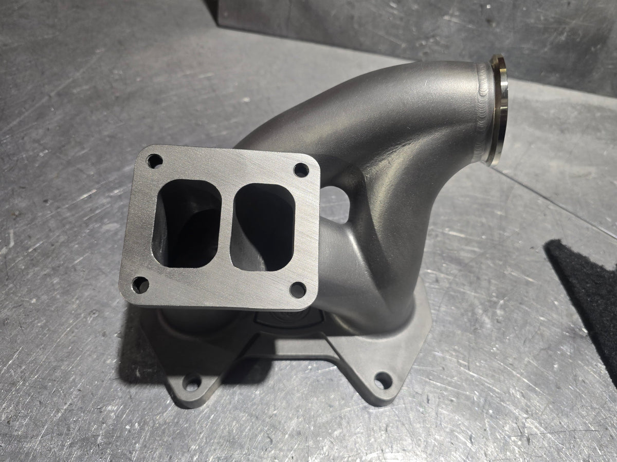FC3S RX-7 T4 Twin Scroll Turbo Manifold - Single Wastegate, photo 5