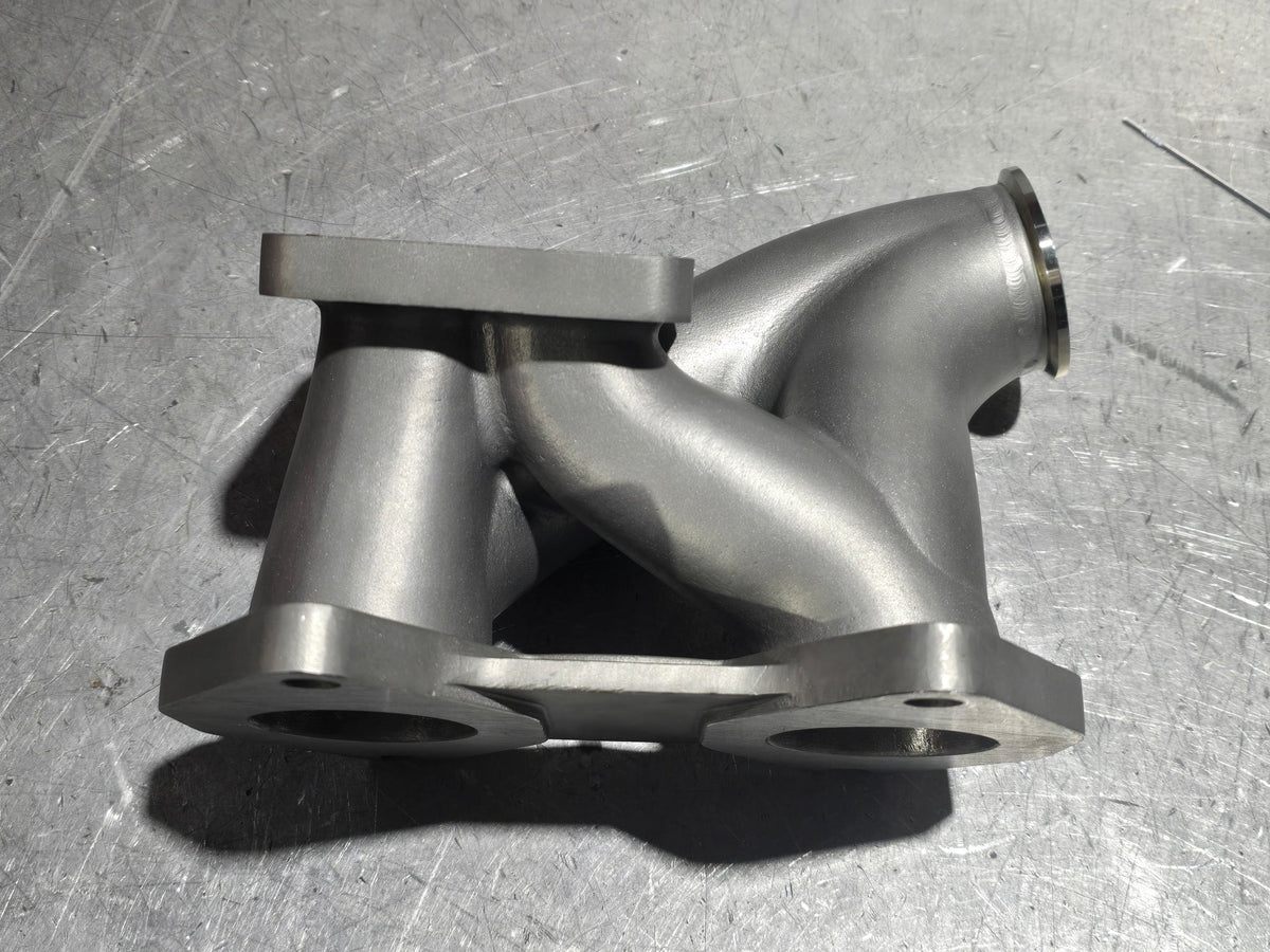 FC3S RX-7 T4 Twin Scroll Turbo Manifold - Single Wastegate, photo 4