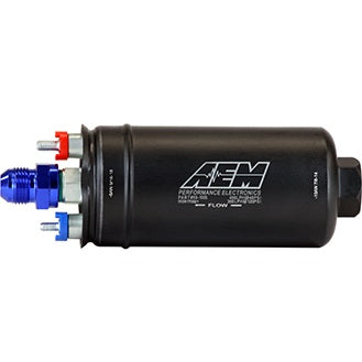 AEM E85 Compatible Inline High Flow Fuel Pump, 400LPH, -10AN Inlet, -6AN Outlet, 50-1005
